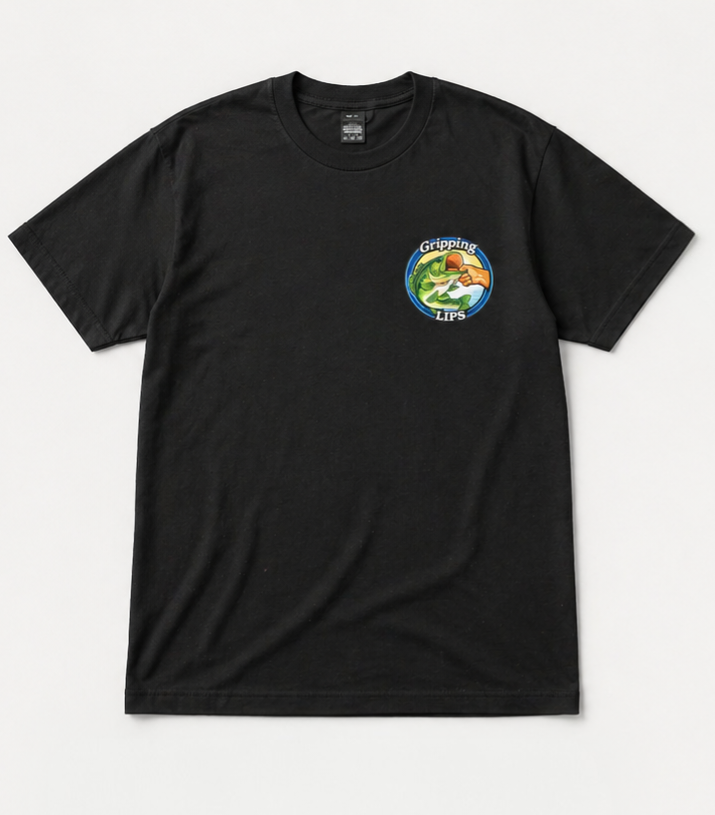 Gripping lips decal short sleeve